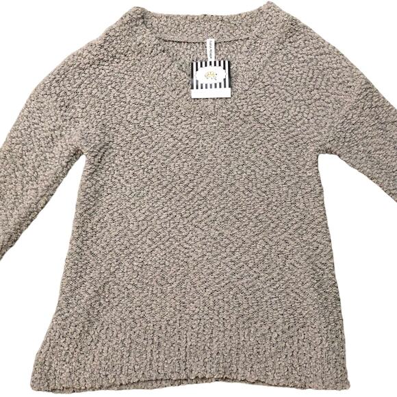 Zenana Premium (M) Cozy Comfy Textured Popcorn Knit Light Weight V-Neck Sweater - Picture 9 of 12